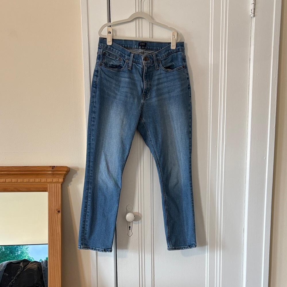 J.Crew Factory Straight-Leg Jeans in Medium Blue Wash